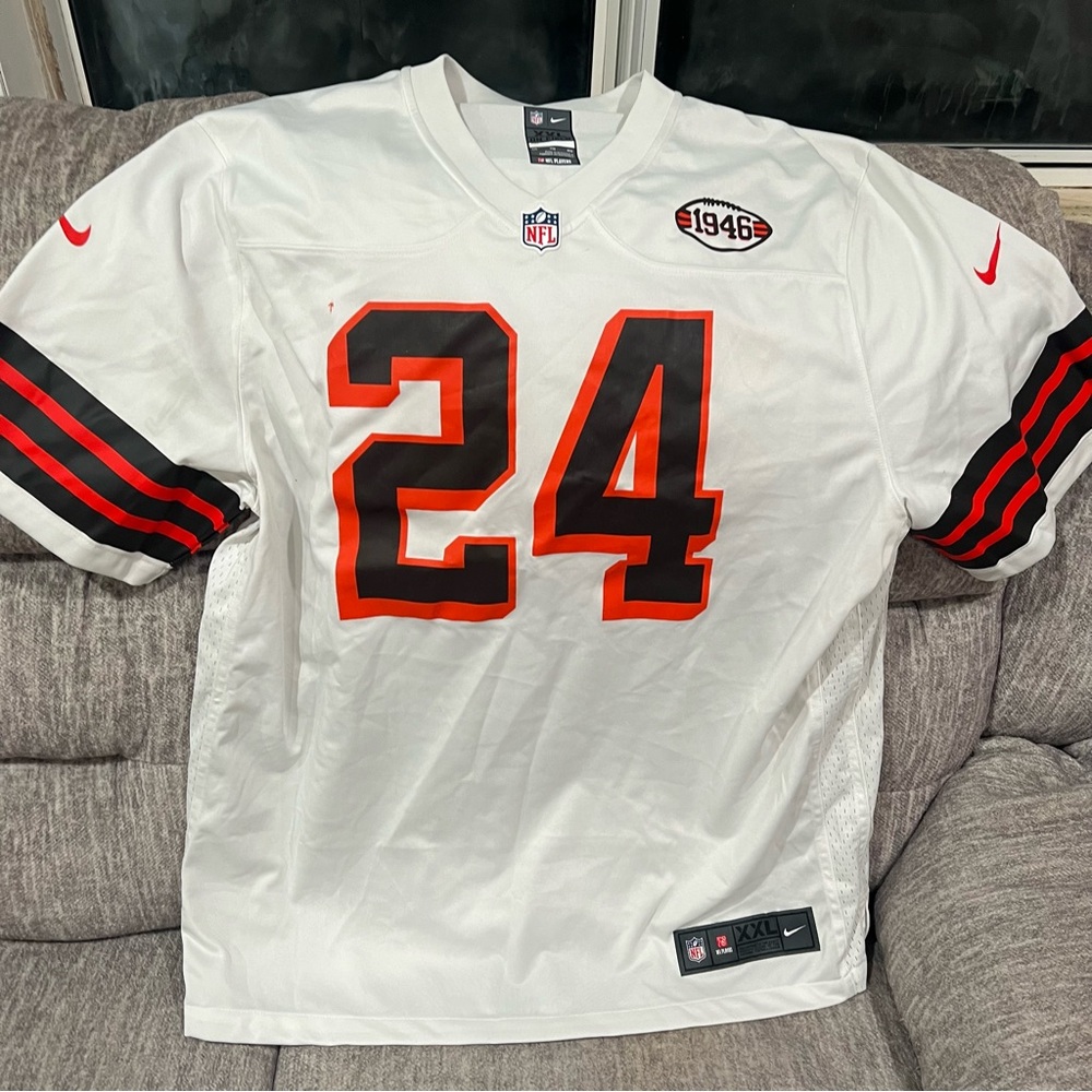 Cleveland Browns Jersey Mens XXL Nike Nick Chubb 24 Vapor Sewn Authentic 1946